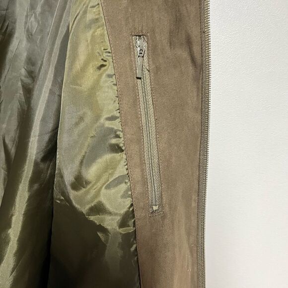 Unworn Vintage Gianni Valentino Italy MicroSuede Brown Mens Jacket Sz M - Picture 9 of 10